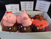 Cupcakes de vainilla diseño chanchitos x 6 uni.